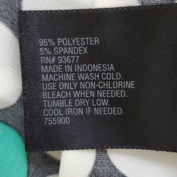 Worthington Split Neck Stretchy Circle Polka Dot Pullover Top, Size L - Picture 10 of 11